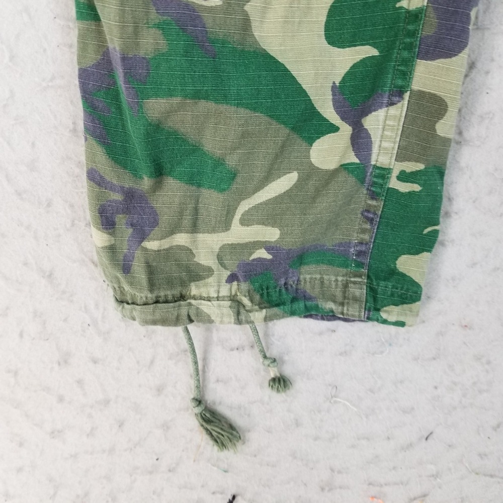 US Army Cargo Pants Mens Small Reg Green Woodland Camo BDU Trousers Hot Weather - Picture 3 of 11